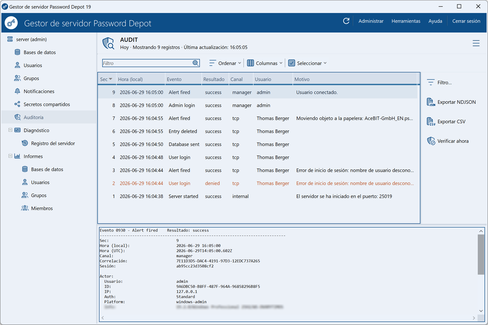 Password Depot Server Manager